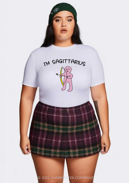 Curvy I'm Sagittarius Y2K Baby Tee Cherrykitten