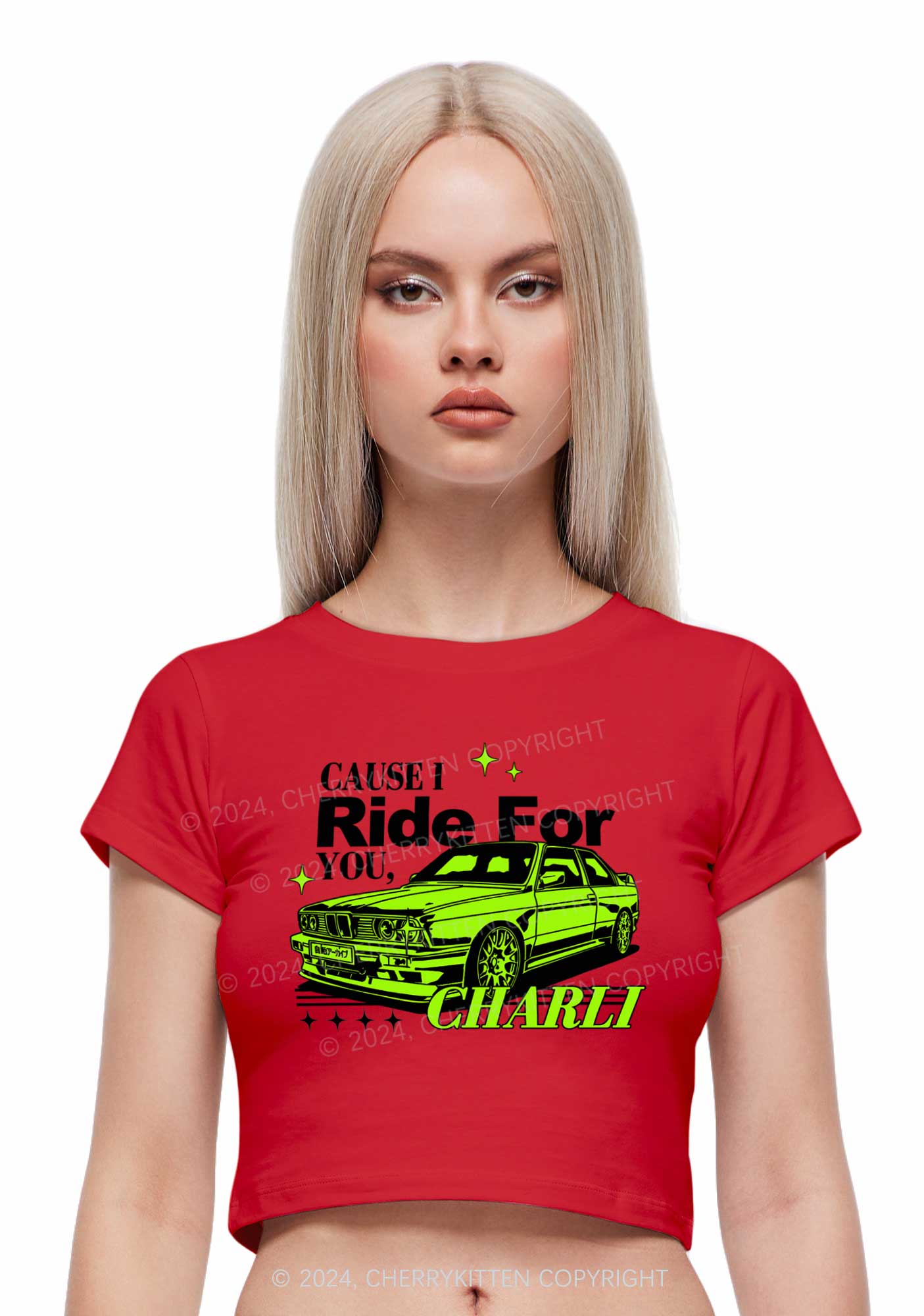 Ride For CX Y2K Baby Tee Cherrykitten