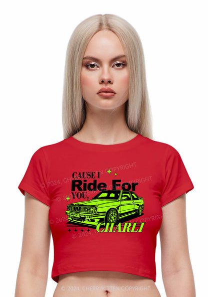 Ride For CX Y2K Baby Tee Cherrykitten