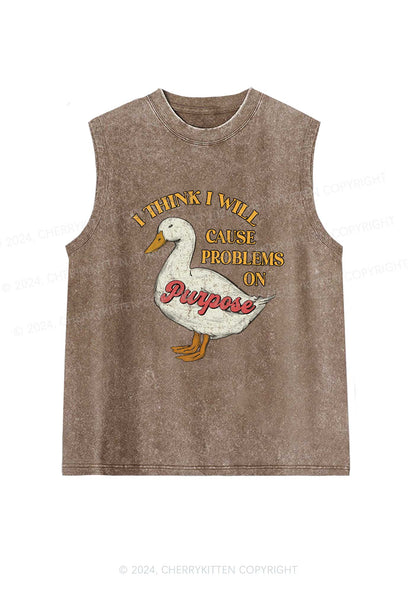 Cause Problems On Purpose Y2K Washed Tank Cherrykitten