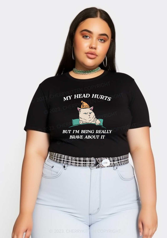 Curvy Head Hurts Y2K Baby Tee Cherrykitten