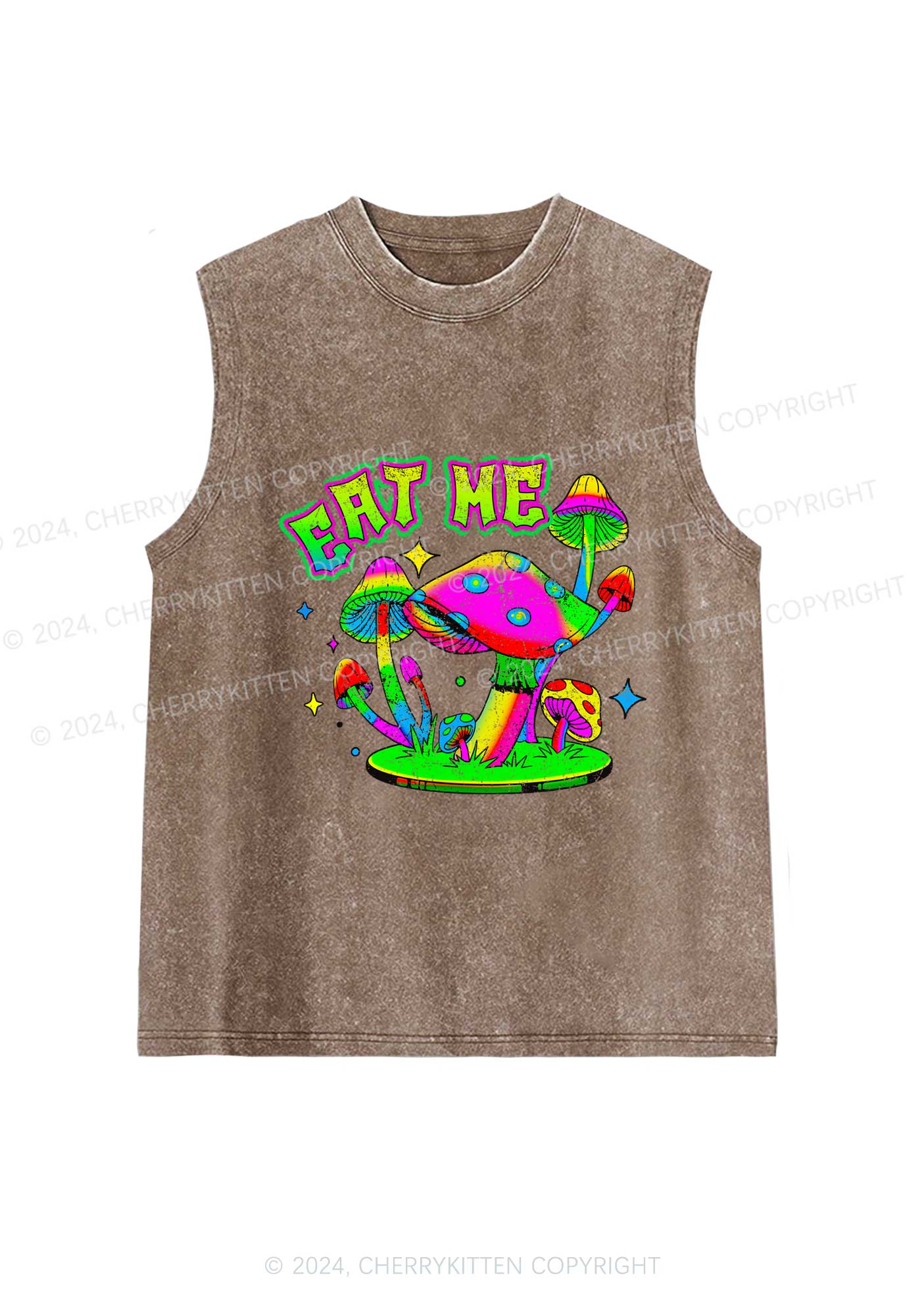 Eat Me Mushroom Y2K Washed Tank Cherrykitten