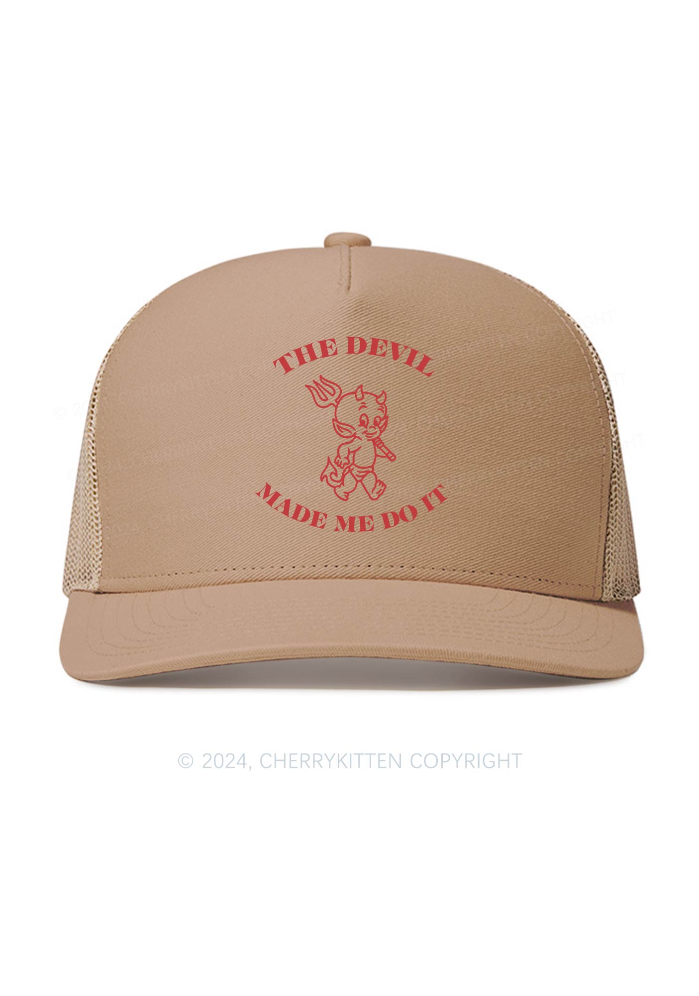 Devil Made Me Do It Y2K Trucker Mesh Hat Cherrykitten