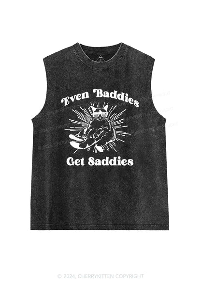 Baddies Cat Y2K Washed Tank Cherrykitten