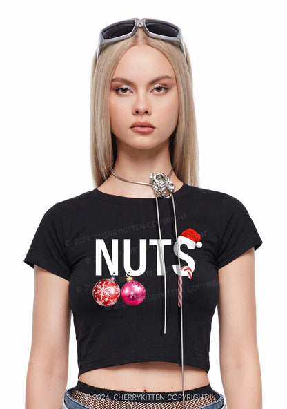 Christmas Nuts Y2K Baby Tee Cherrykitten