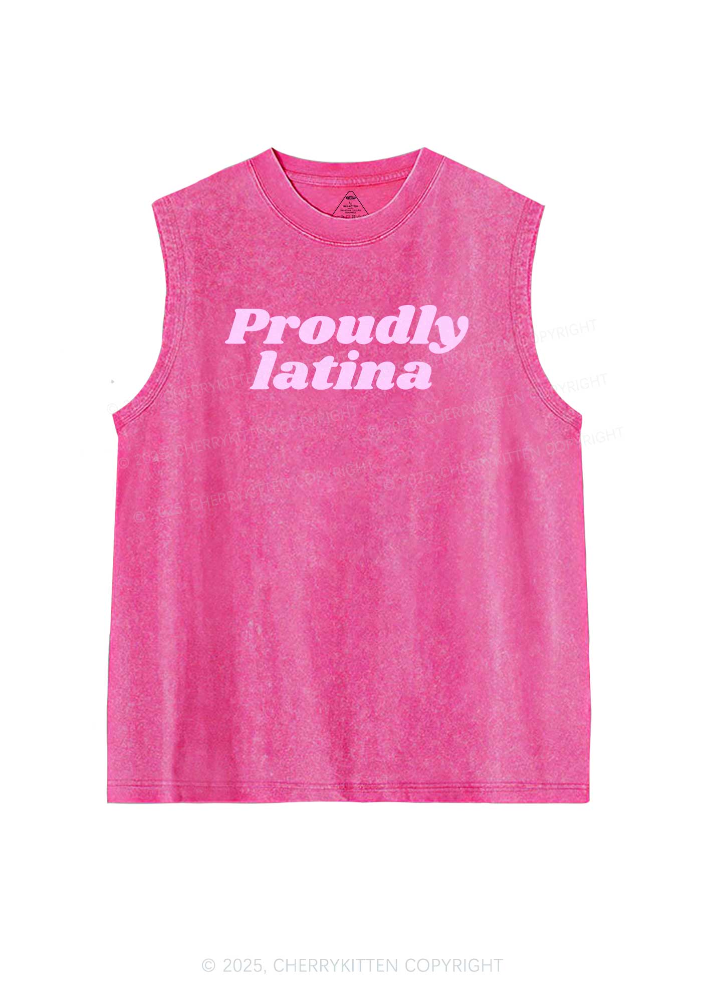 Proudly Latina Y2K Washed Tank Cherrykitten