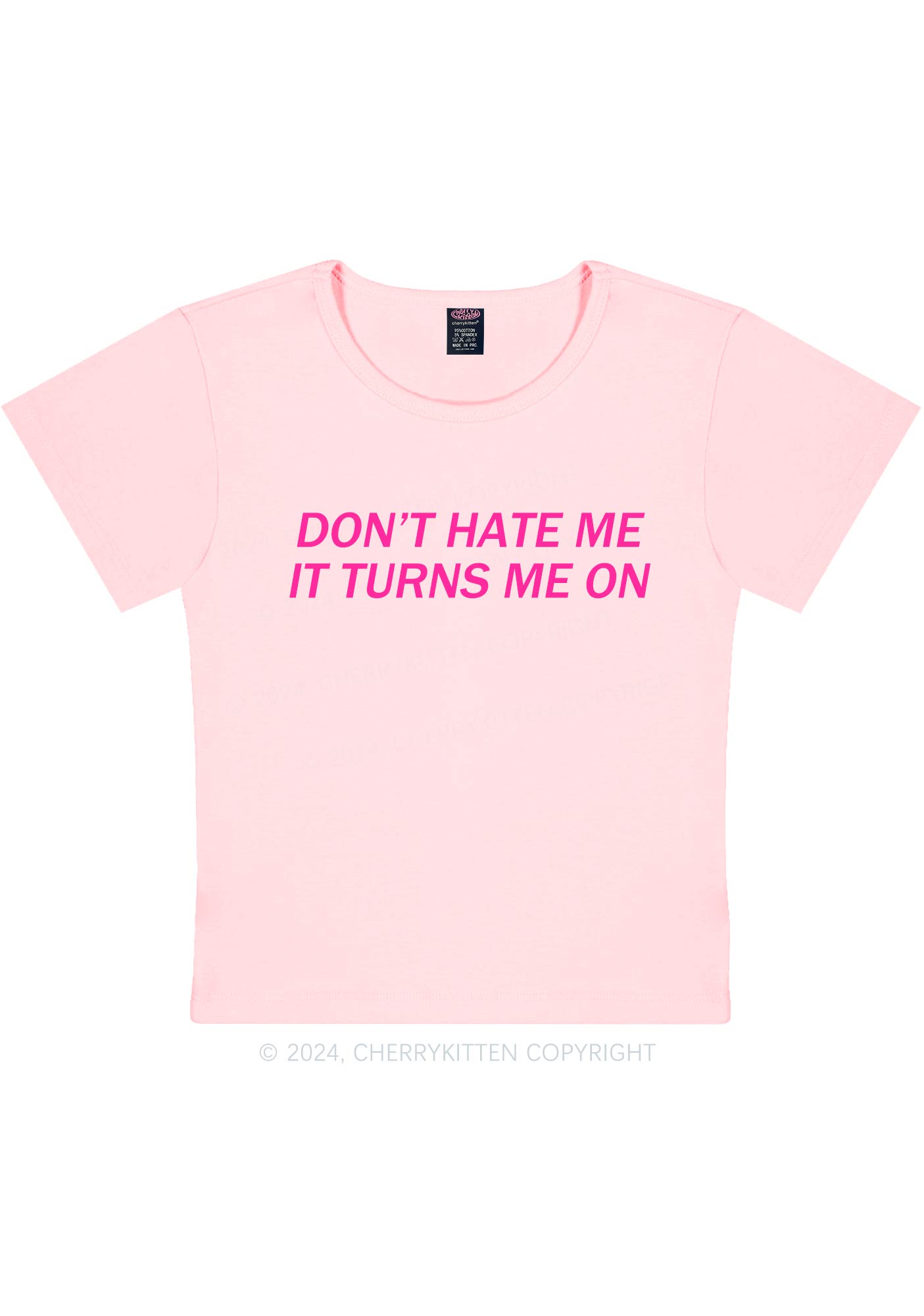 It Turns Me On Y2K Baby Tee Cherrykitten