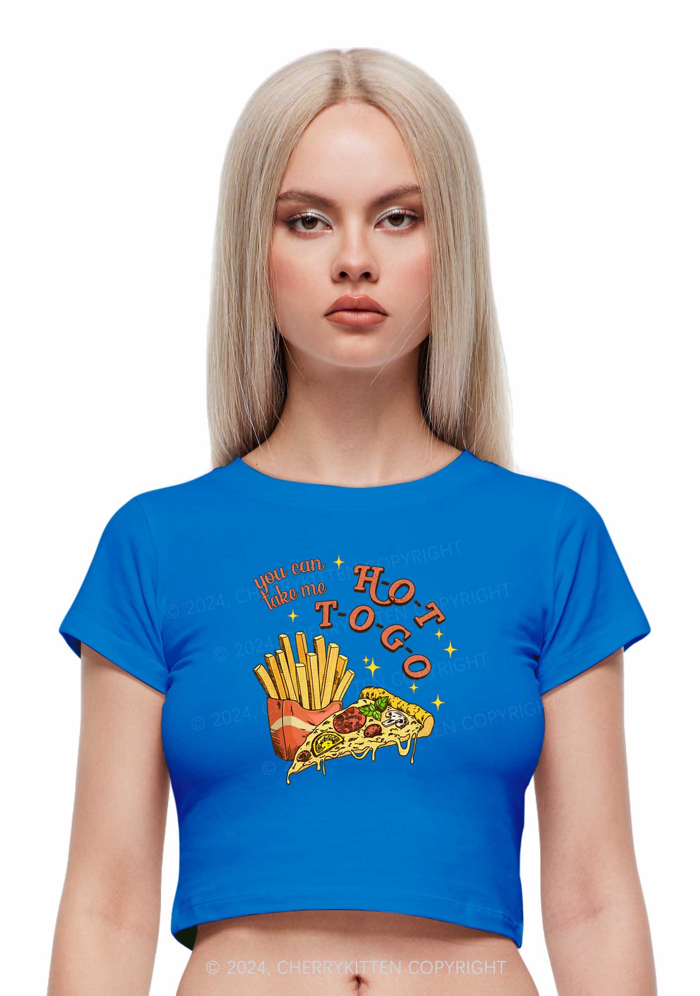 Take Me Hot To Go Y2K Baby Tee Cherrykitten