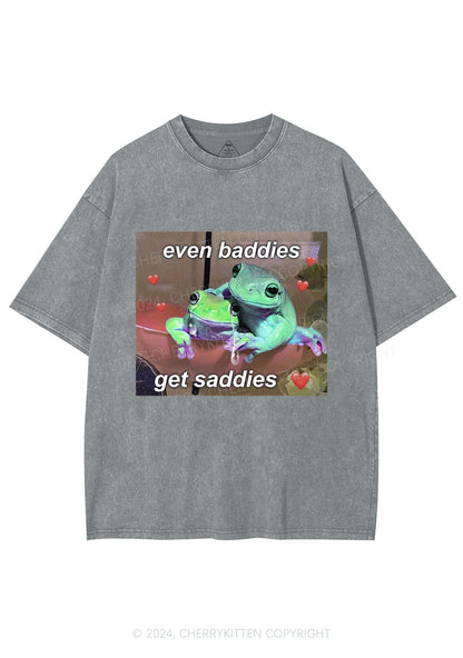 Two Baddie Frogs Y2K Washed Tee Cherrykitten