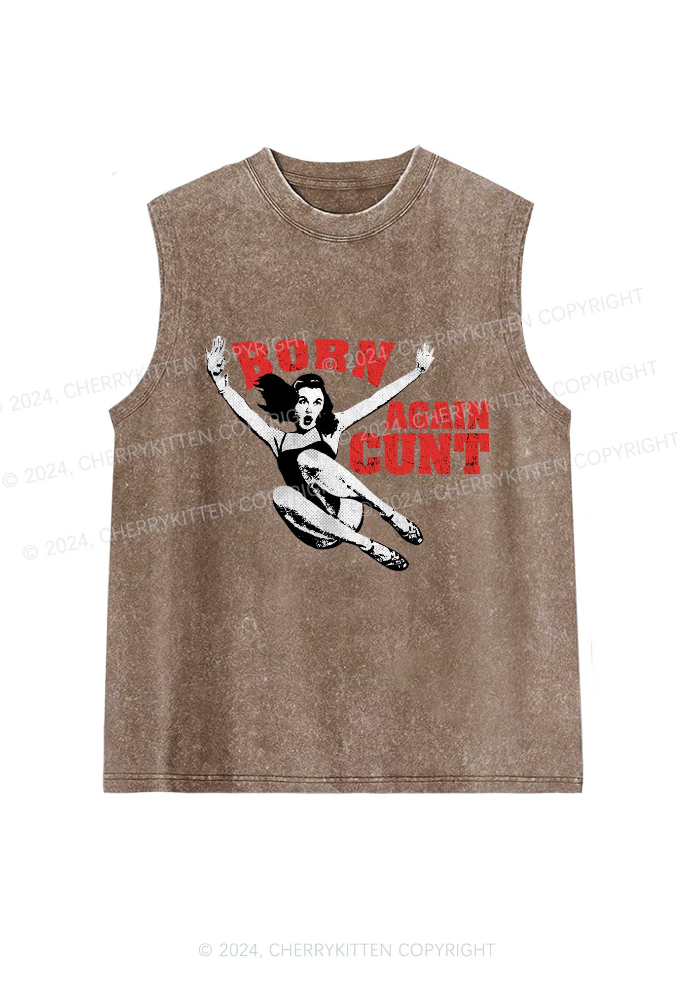 Born Again Cxxt Y2K Washed Tank Cherrykitten