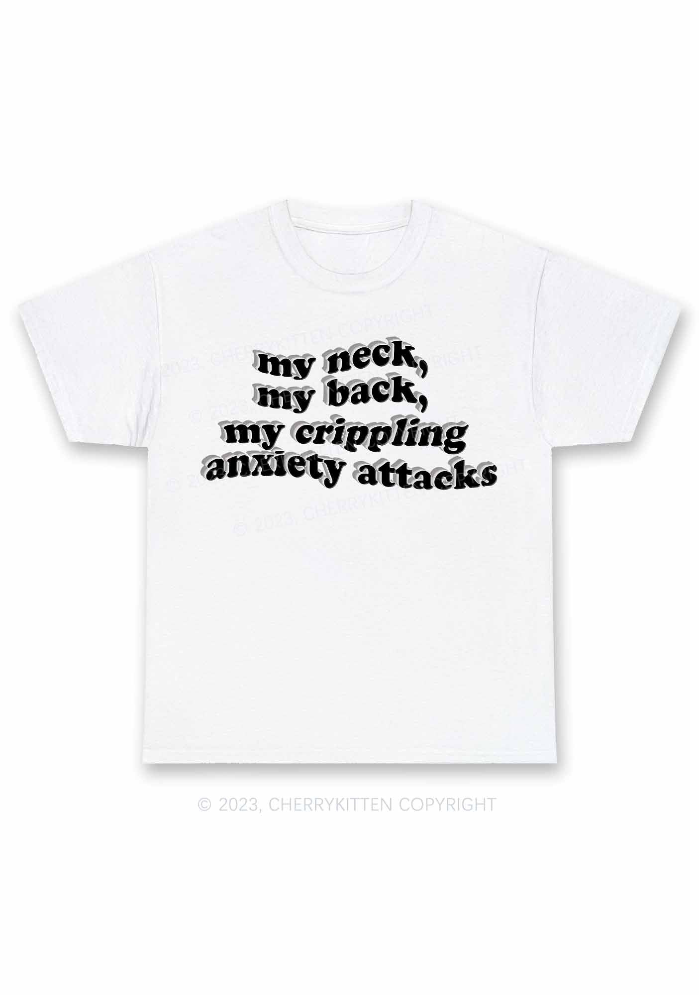 My Crippling Anxiety Attacks Y2K Chunky Shirt Cherrykitten