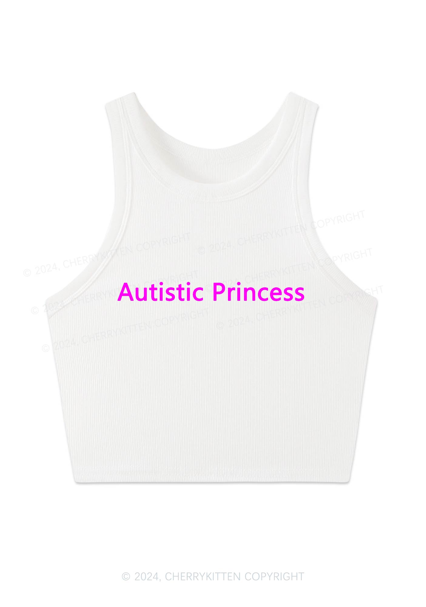 Autistic Princess Y2K Crop Tank Top Cherrykitten