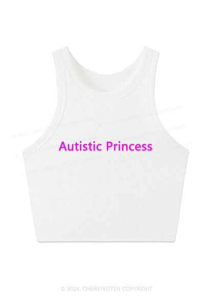 Autistic Princess Y2K Crop Tank Top Cherrykitten