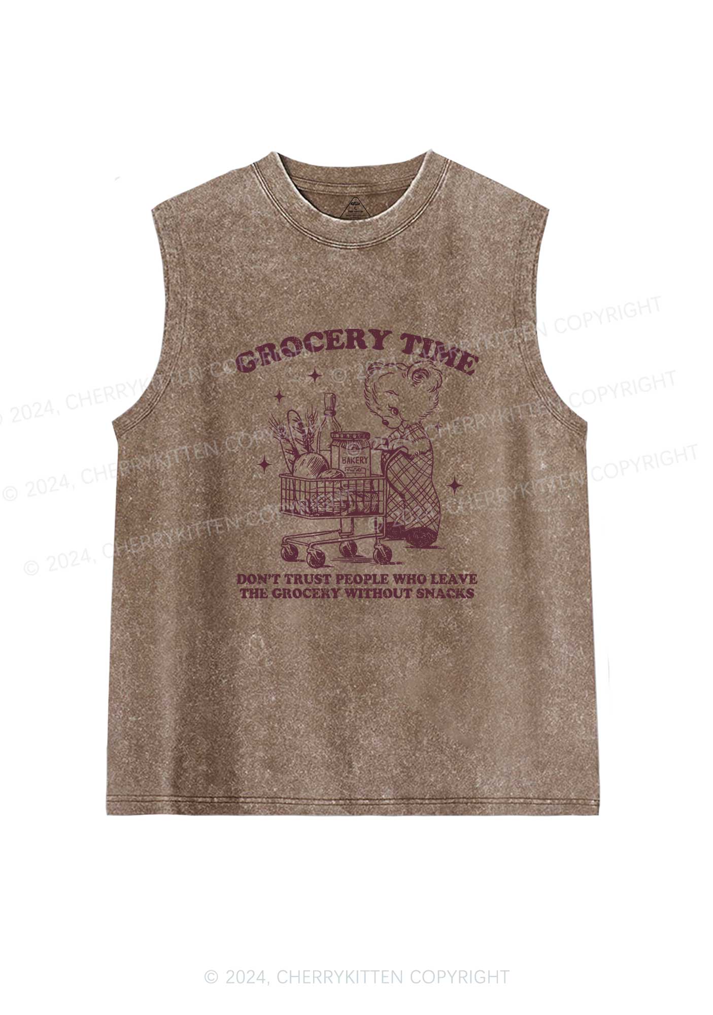 Grocery Time Y2K Washed Tank Cherrykitten