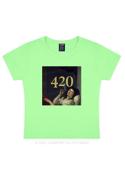 Four Twenty Y2K Baby Tee Cherrykitten