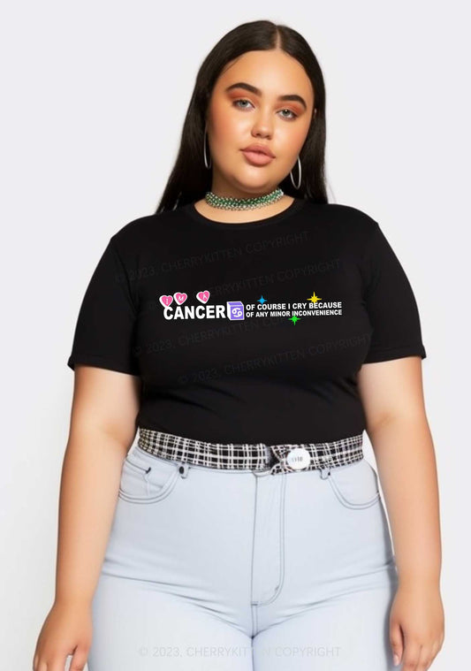 Curvy I'm A Cancer Y2K Baby Tee Cherrykitten