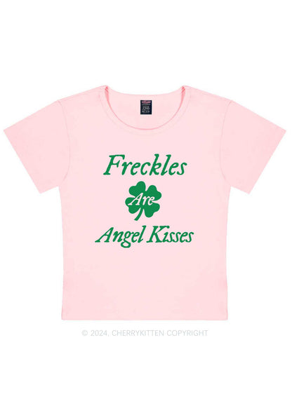 Freckles Are Angel Kisses St Patricks Y2K Baby Tee Cherrykitten