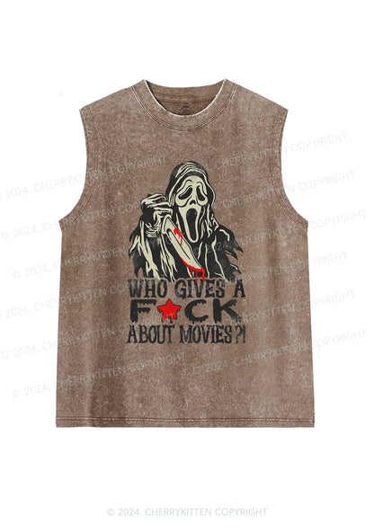 Halloween Fxxk Movies Y2K Washed Tank Cherrykitten