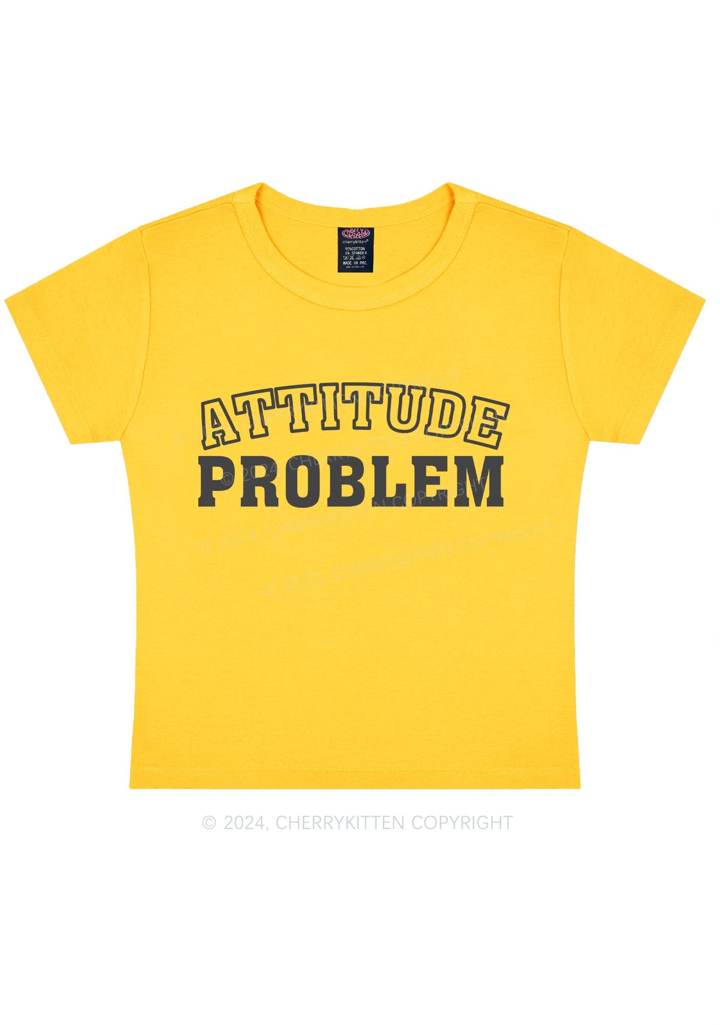 Attitude Problem Y2K Baby Tee Cherrykitten