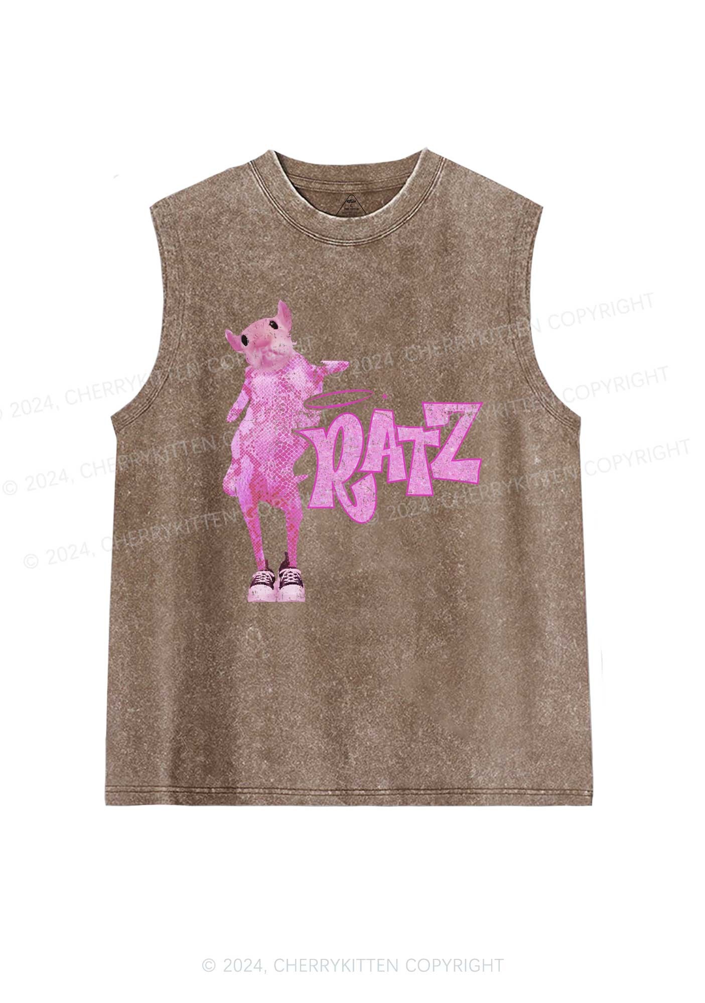 High Ratz Y2K Washed Tank Cherrykitten