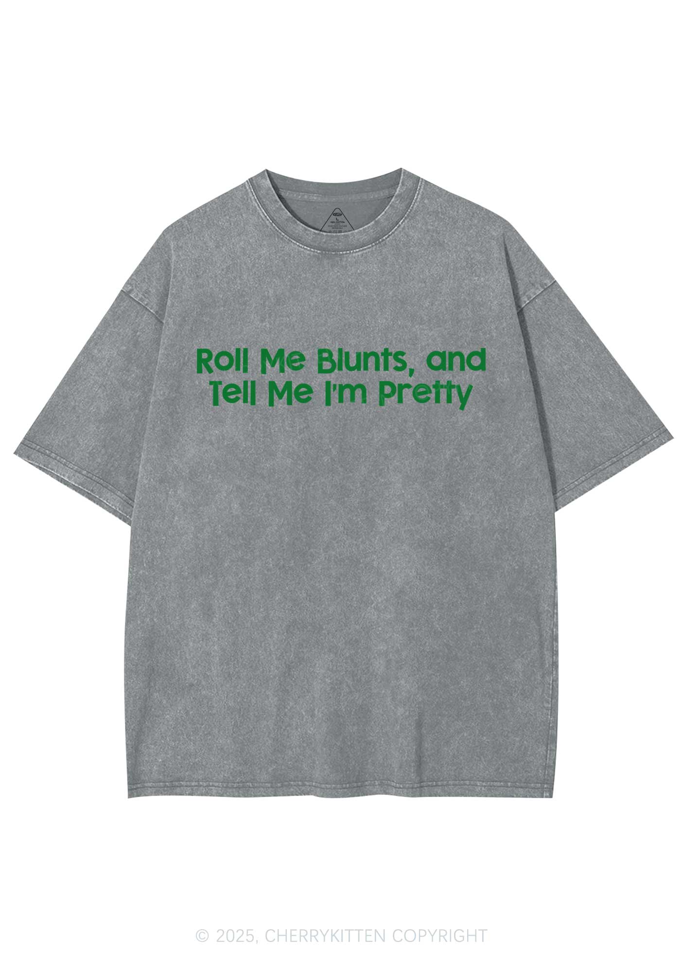 Roll Me Blunts Y2K Washed Tee Cherrykitten