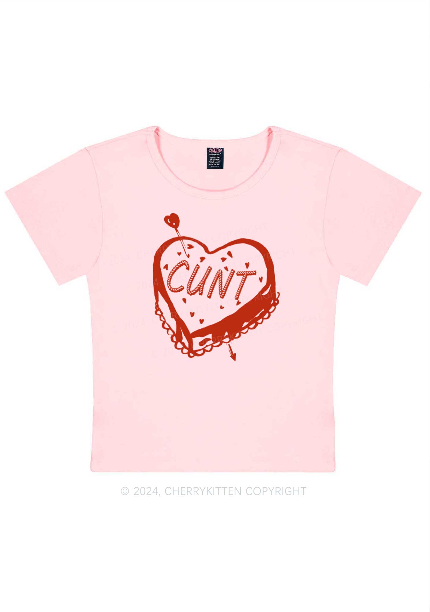 Cxxt Cake Y2K Valentine's Day Baby Tee Cherrykitten