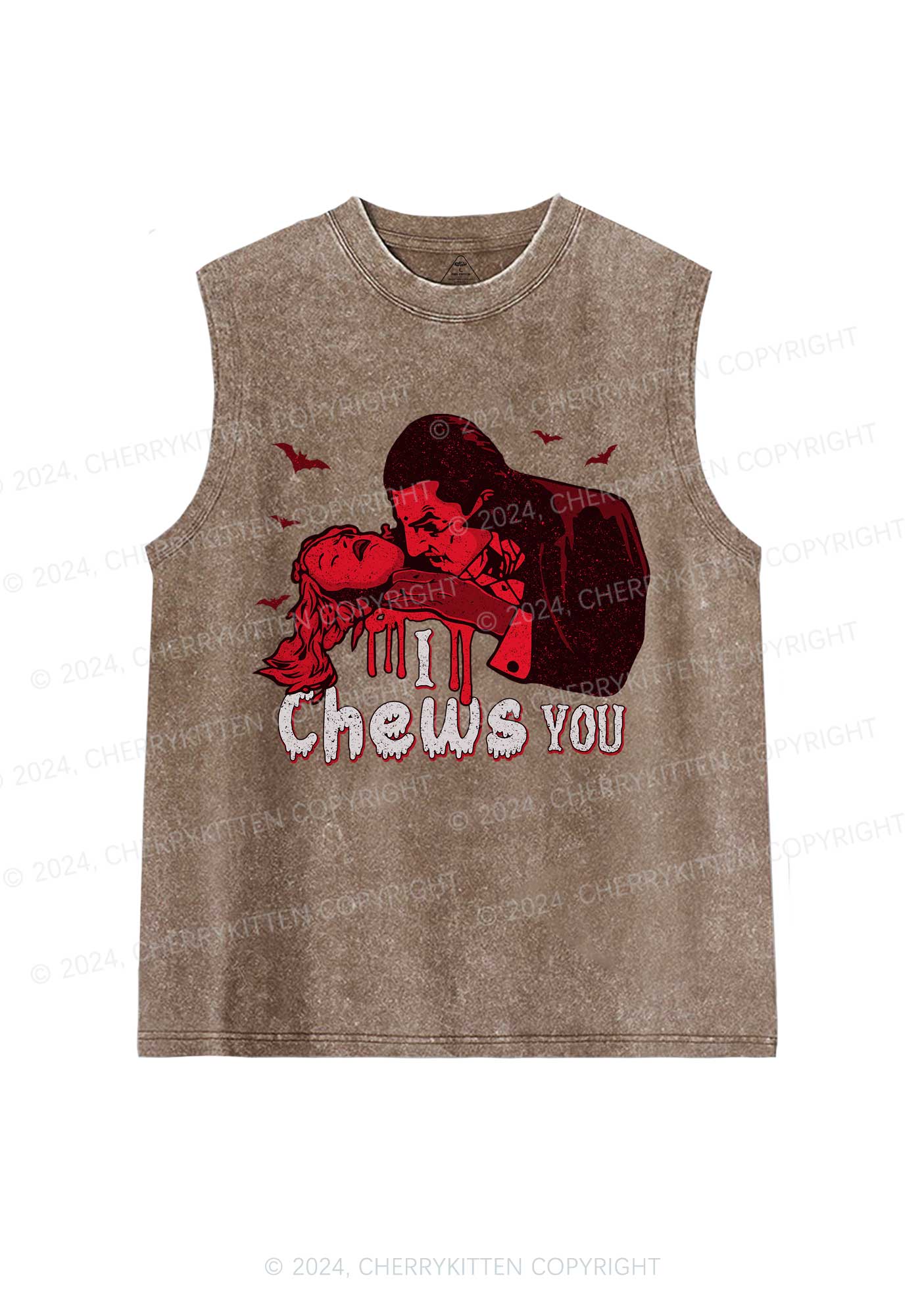 Halloween Chews You Y2K Washed Tank Cherrykitten