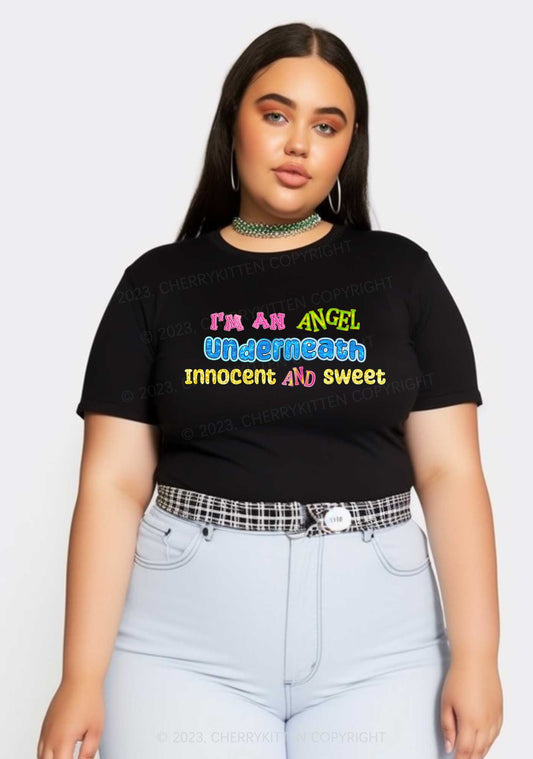 Curvy Innocent Sweet Angel Y2K Baby Tee Cherrykitten