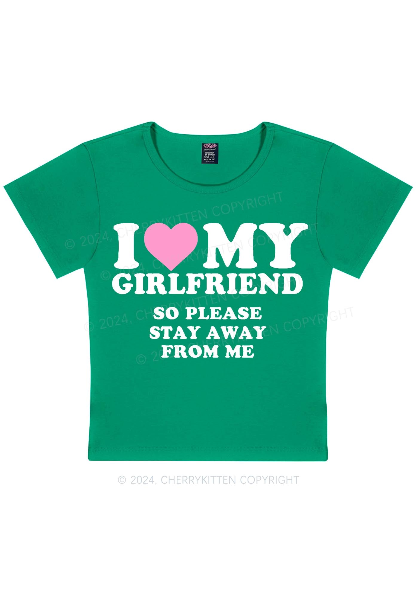 I Love My GF Y2K Valentine's Day Baby Tee Cherrykitten