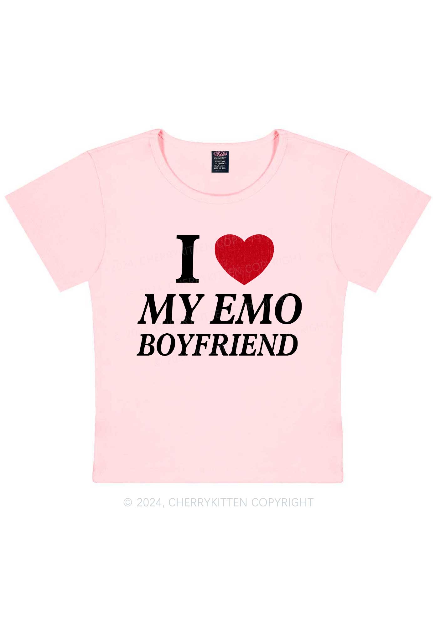 I Love My Emo BF Y2K Valentine's Day Baby Tee Cherrykitten