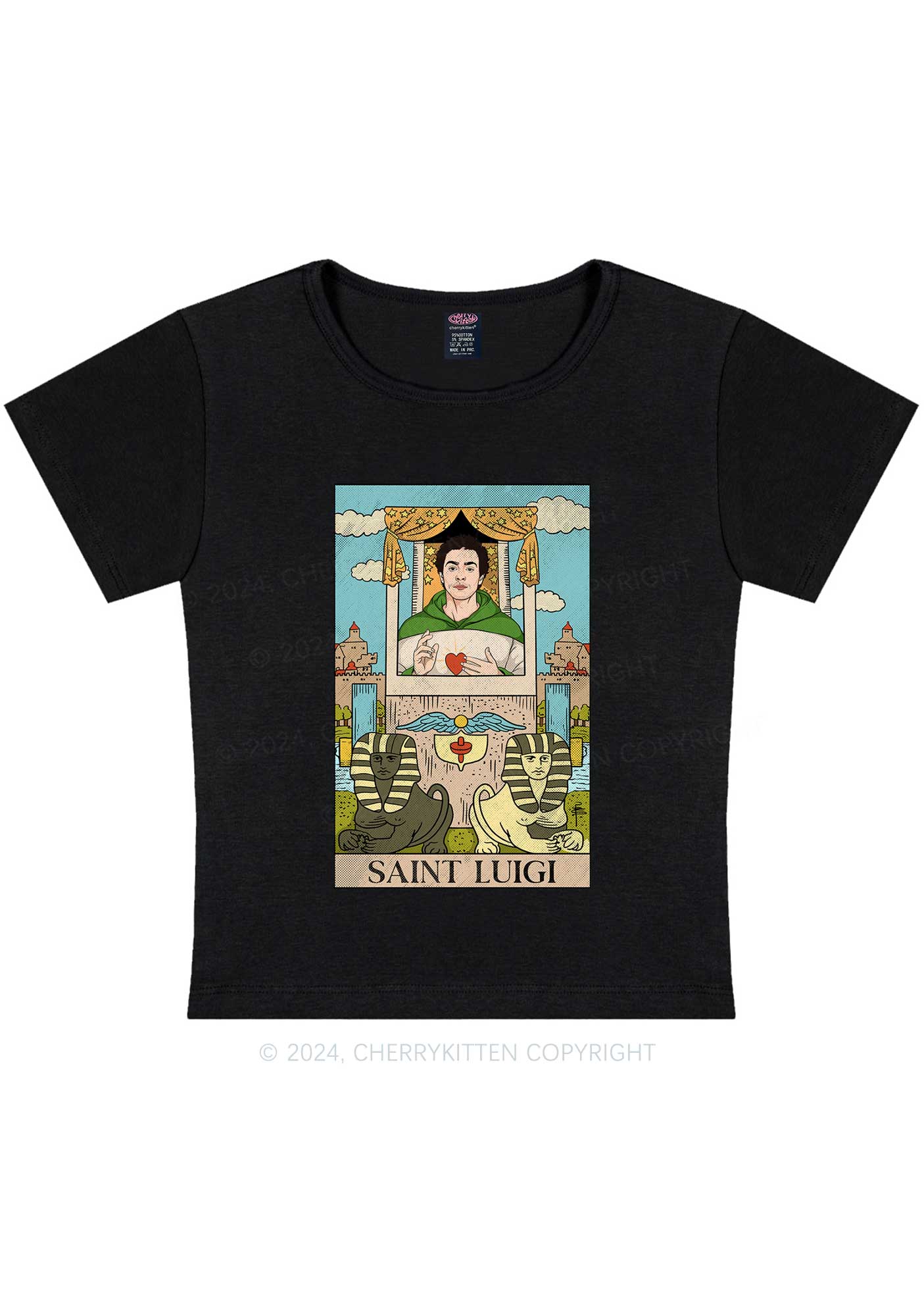 Saint Luigi Y2K Baby Tee Cherrykitten