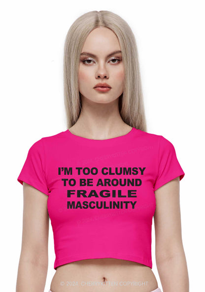 I'm Too Clumsy Y2K Baby Tee Cherrykitten