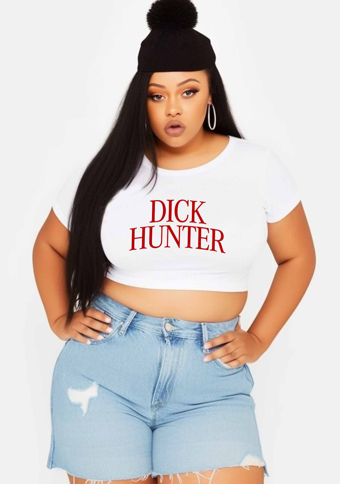 Curvy Dxxk Hunter Y2K Baby Tee Cherrykitten