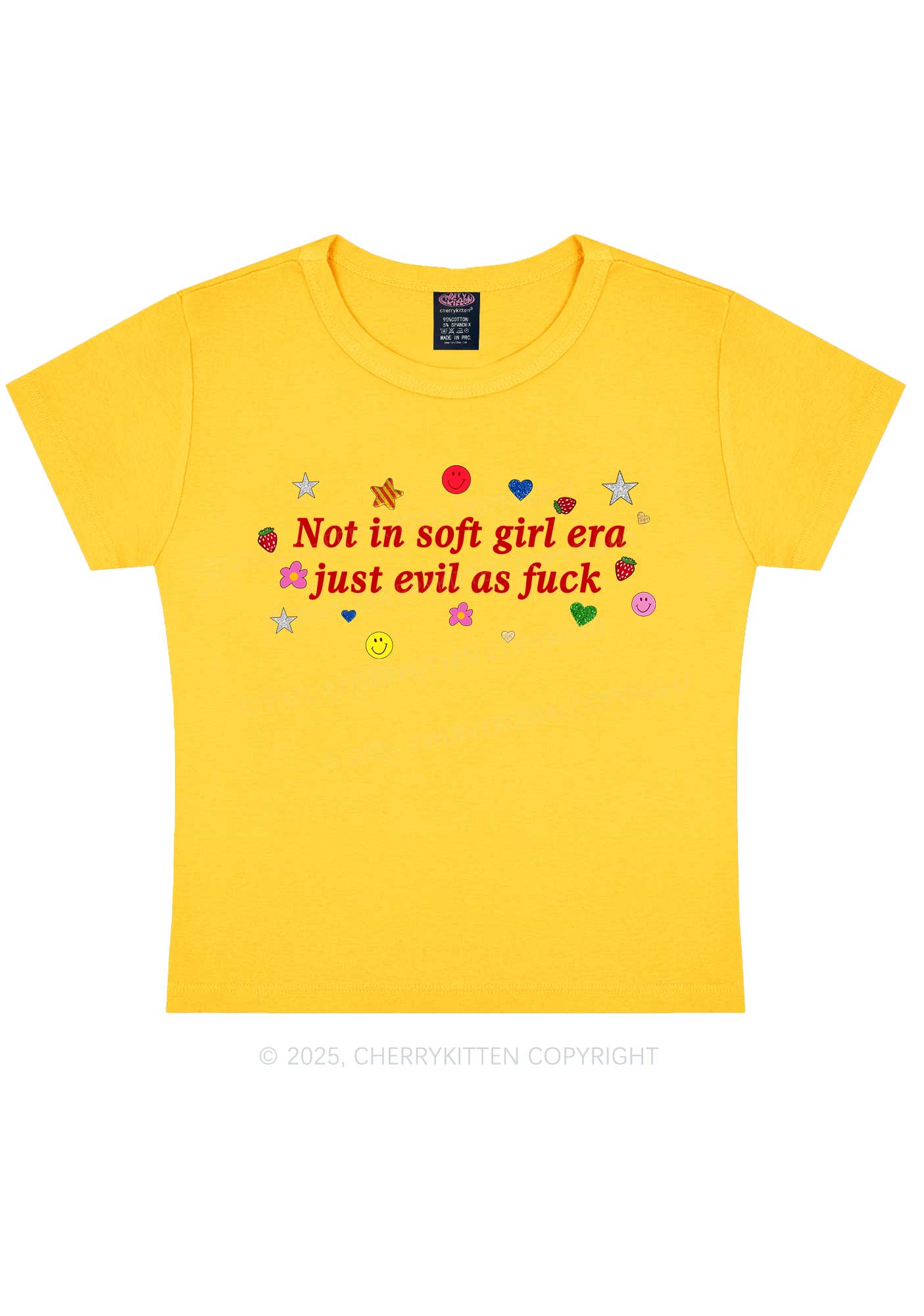 Not In Soft Girl Era Y2K Baby Tee Cherrykitten