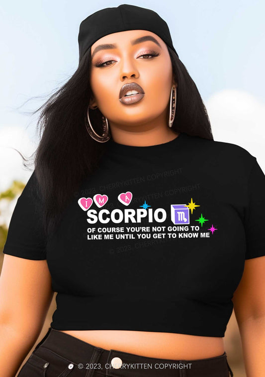 Curvy I'm A Scorpio Y2K Baby Tee Cherrykitten