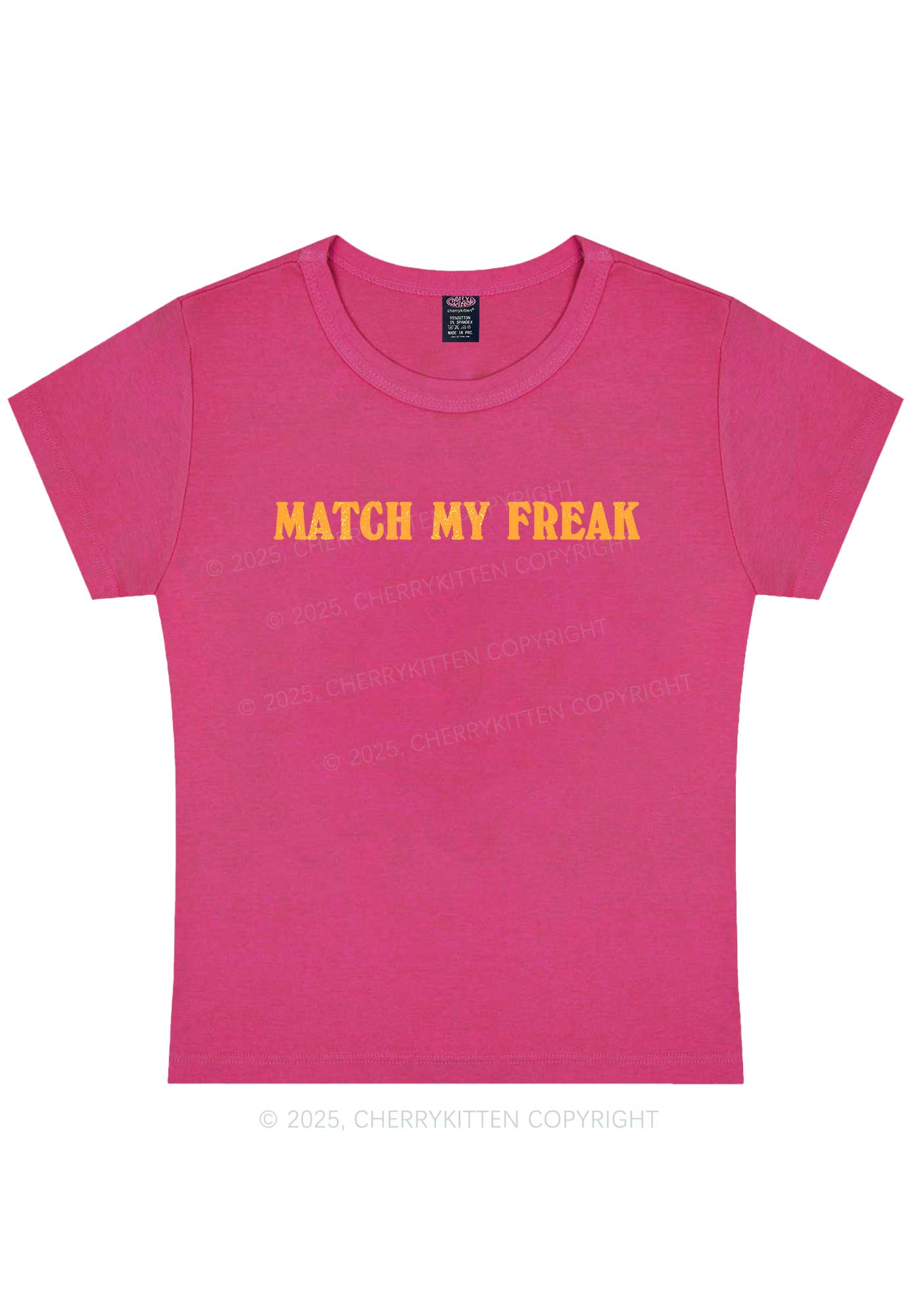 Match My Freak Y2K Baby Tee Cherrykitten