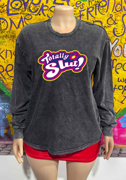 Totally Slxt Y2K Washed Long Sleeves Cherrykitten