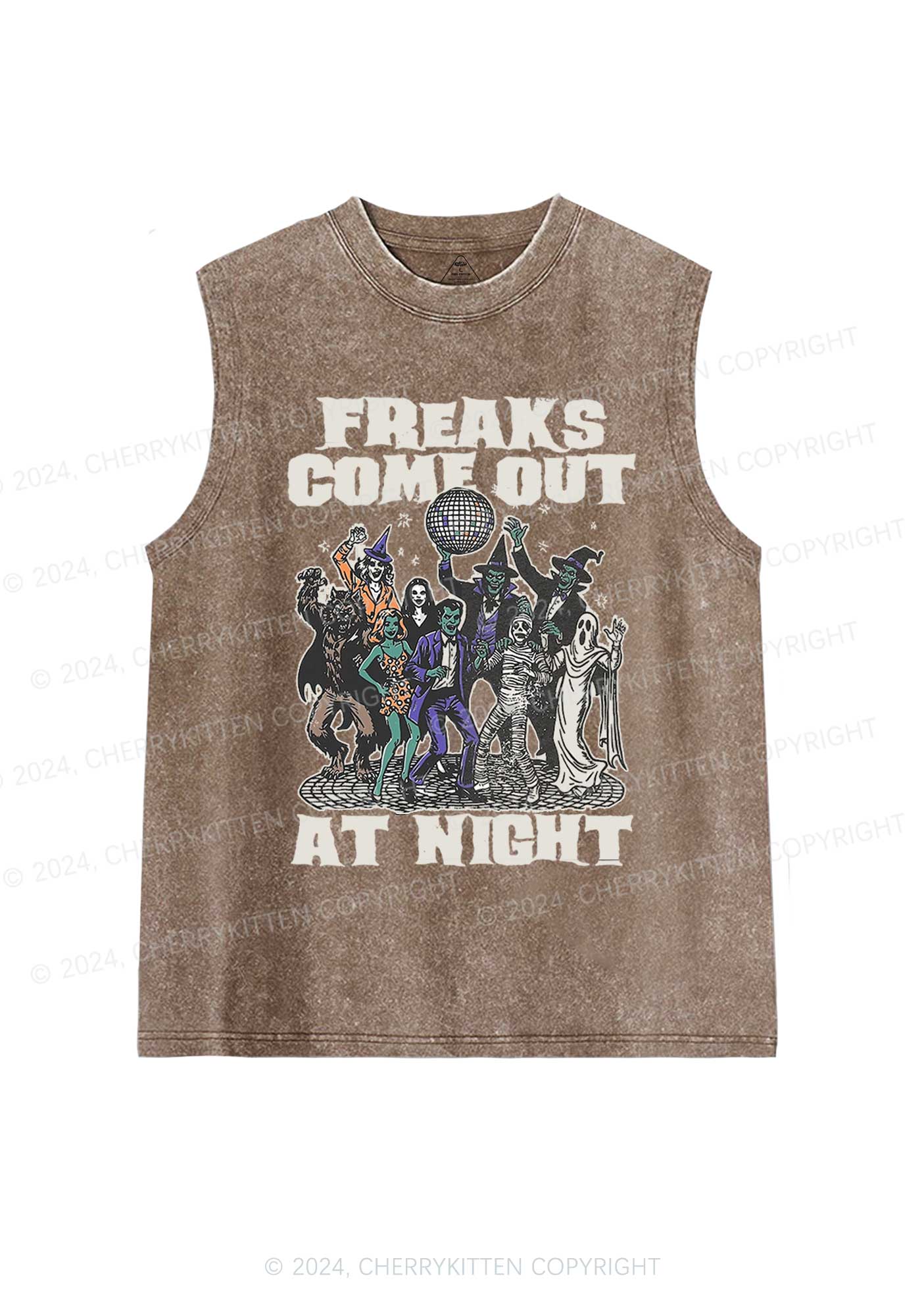 Halloween Freaks Come Out Y2K Washed Tank Cherrykitten