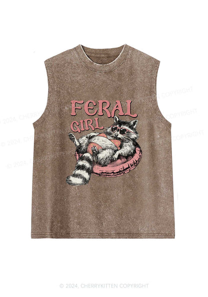 Feral Girl Y2K Washed Tank Cherrykitten