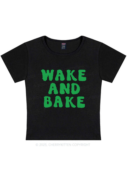 Wake And Bake Y2K Baby Tee Cherrykitten