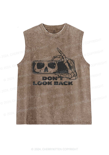 Halloween Don't Look Back Y2K Washed Tank Cherrykitten