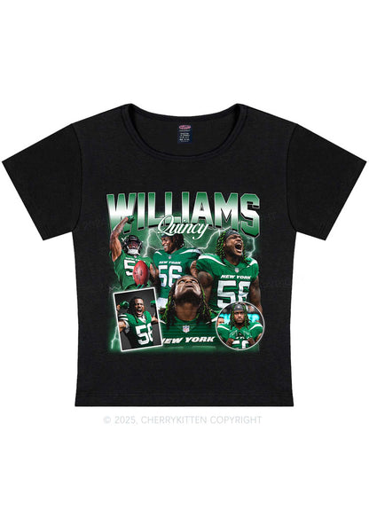 Green Williams Y2K Super Bowl Baby Tee Cherrykitten