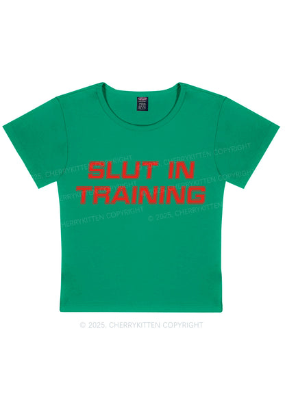 Slxt In Training Y2K Baby Tee Cherrykitten