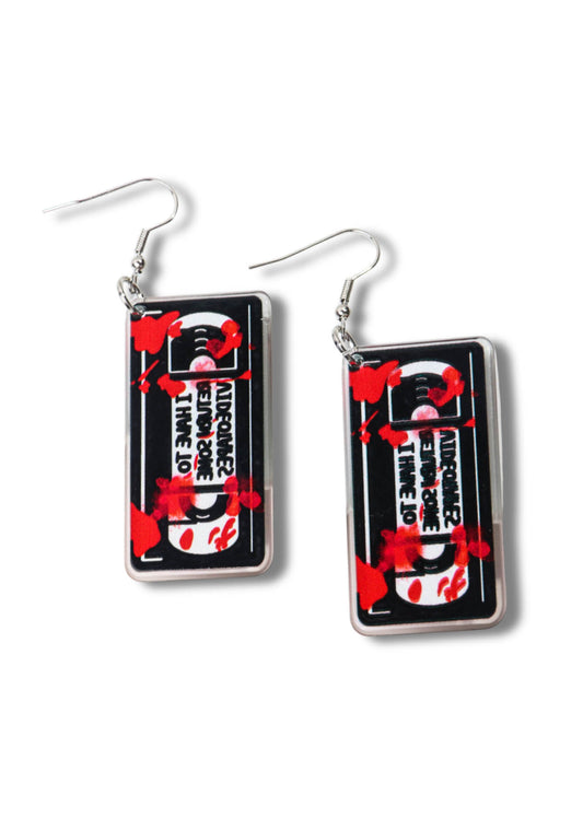 Halloween Bloody Tape Y2K Earrings Cherrykitten