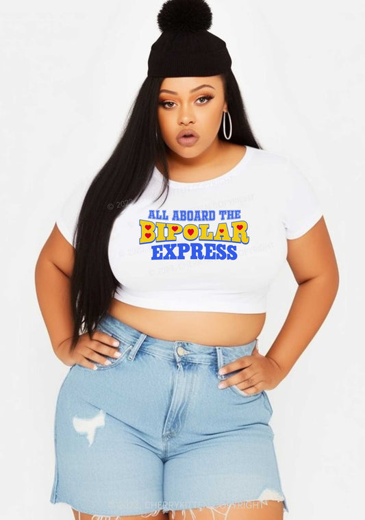 Curvy Bipolar Express Y2K Baby Tee Cherrykitten