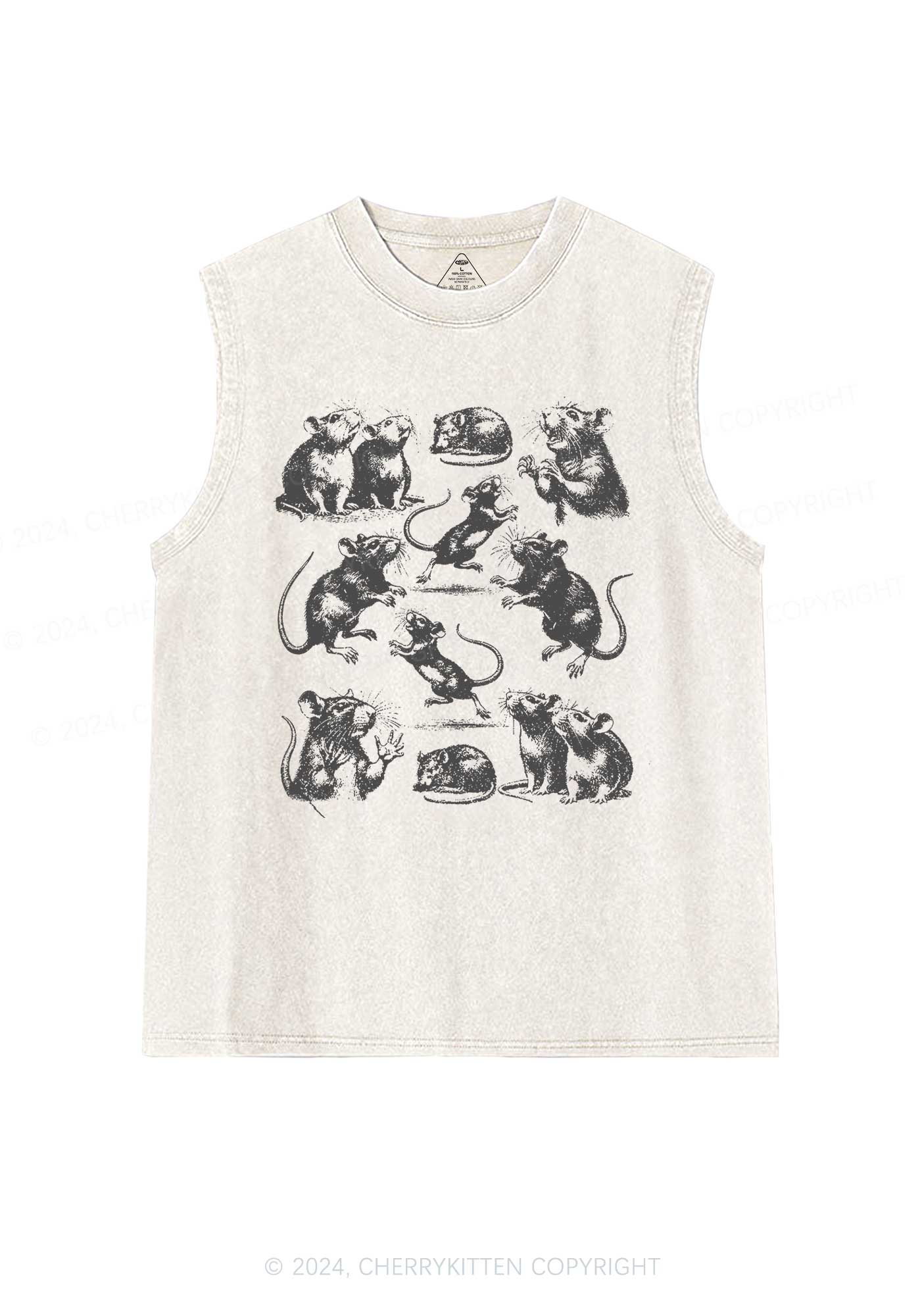 Crazy Rats Y2K Washed Tank Cherrykitten