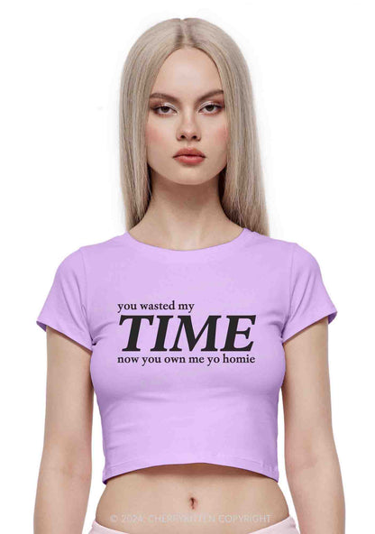 You Wasted My Time Y2K Baby Tee Cherrykitten