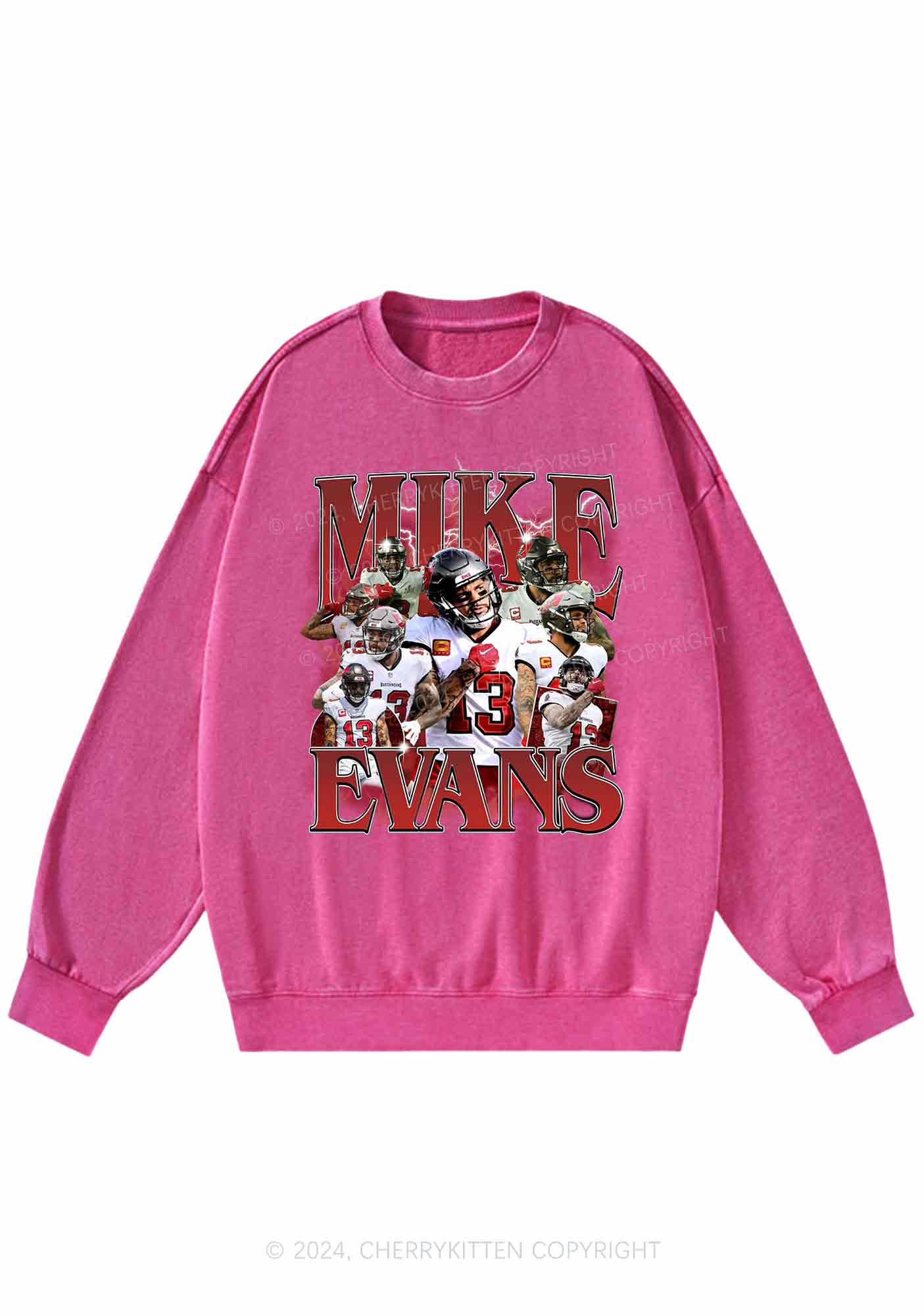 Red Mike Y2K Super Bowl Washed Sweatshirts Cherrykitten