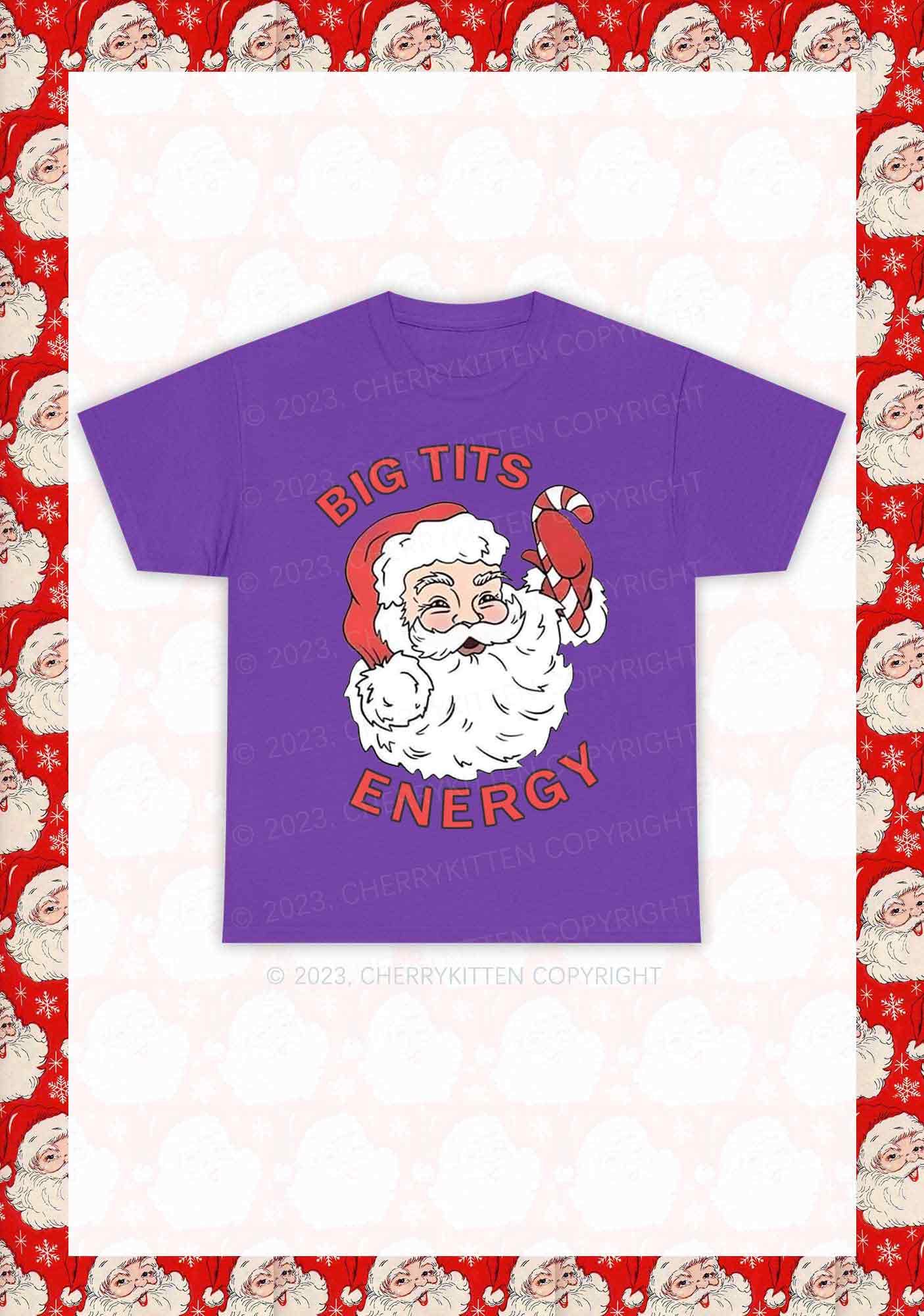 Big Santa Energy Christmas Y2K Chunky Shirt Cherrykitten