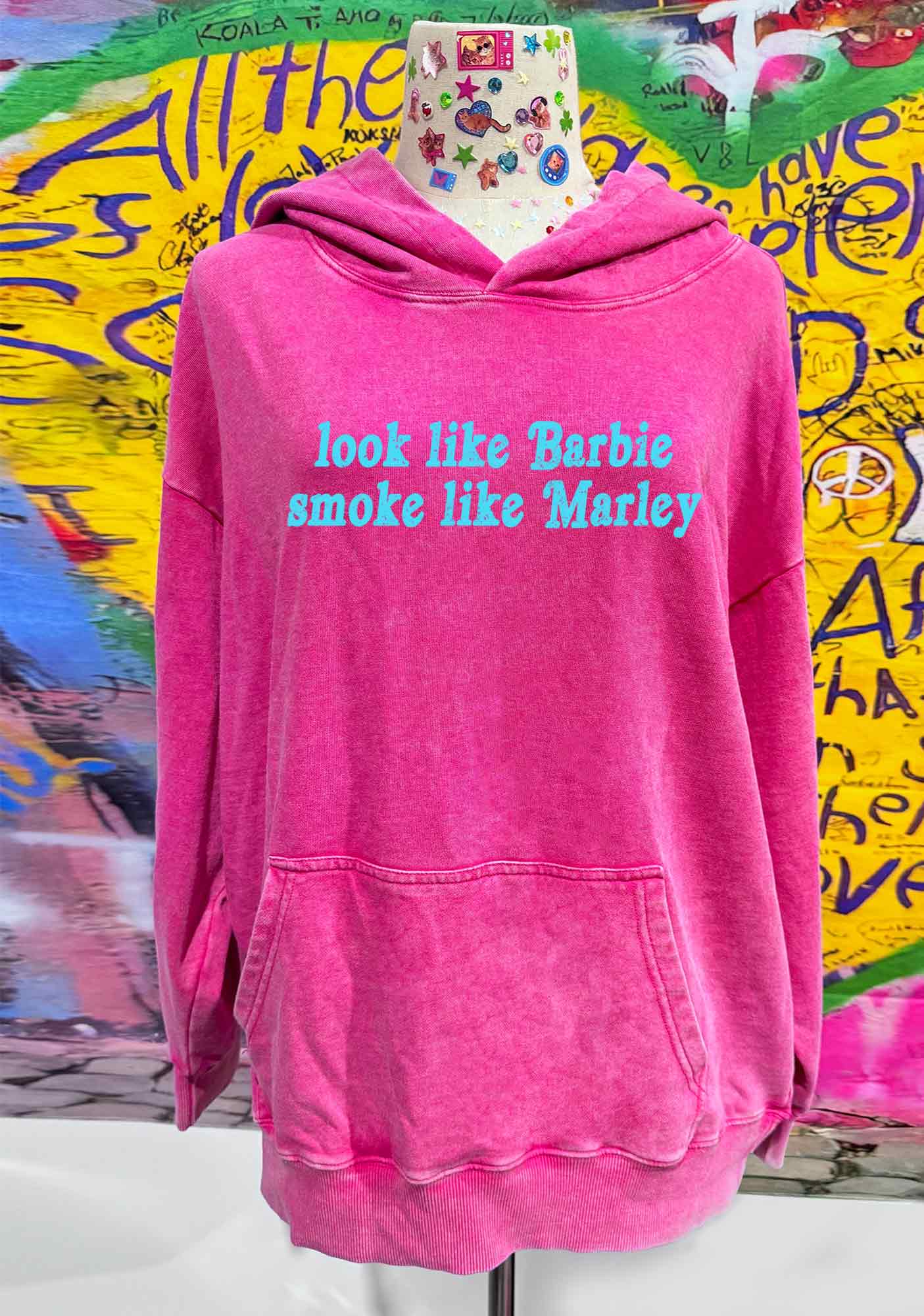 Smoke Like Marley Y2K Washed Hoodie Cherrykitten